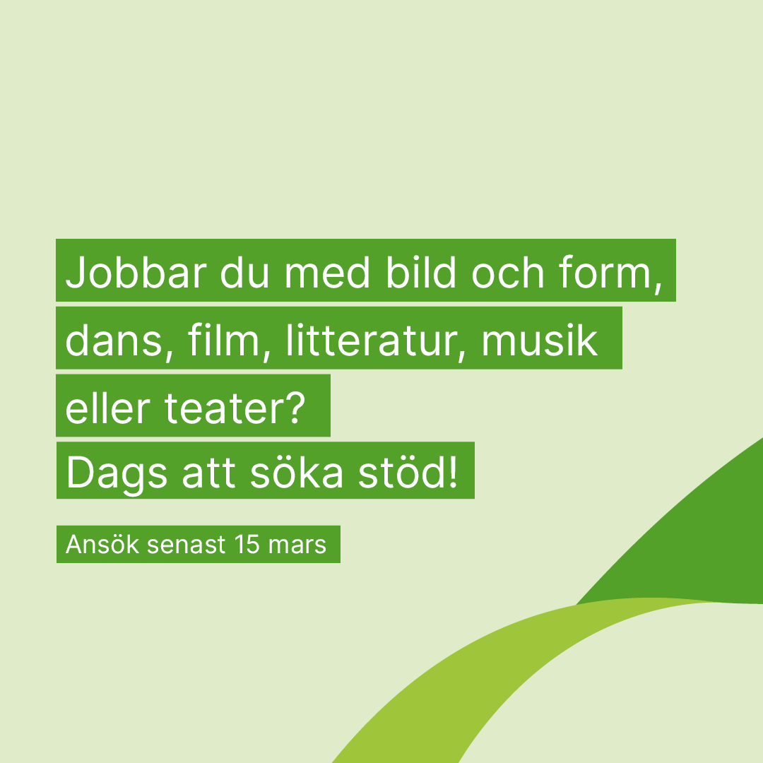 Jobbar du med bild och form, dans, film, litteratur, musik eller teater?